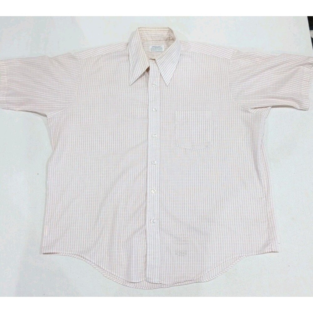 Vintage 1970s Manhattan Custom Limited Button-Down Short Sleeve Shirt Men's XL